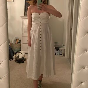 Free People Button Front Midi Dress